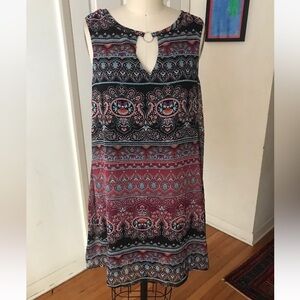 City Triangles Women’s Sleeveless Dress Scarf Printed Cutout NEW NWT Size M